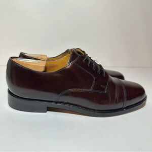 Cole Haan Mens 8.5 D Oxford Cap Tow Lace Up Dress Shoes Brown Leather 026606